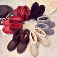 2021 Winter Women Snow Boots Wool Buttons Snow Boots Wholesale Korean Version Lovely Cartoon Flat Bottomed Cotton Shoes