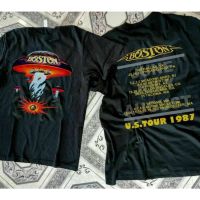 vintage 1987 boston rock band concert tour t-shirt, u.s. tour 1987 shirt