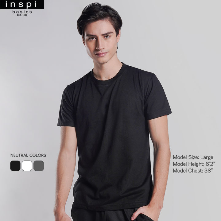 INSPI Basics Cotton Round Neck Shirt Neutrals Collection Tshirt for Men ...