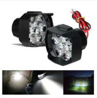 2Pcs 6 LED ไฟหน้ารถจักรยานยนต์ FOG Driving Light โคมไฟและสวิตช์