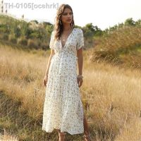 ☑℗ ocehrk Vestido floral casual com babados para mulheres vestido boêmio elegante requintado envelhecido por Anna 2023