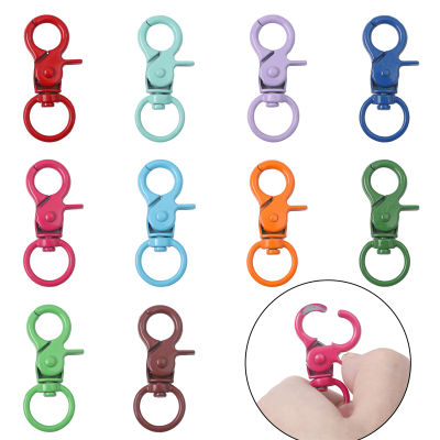 กุญแจล็อบสเตอร์โลหะทาสีแบบสเปรย์สีแหวนเชื่อมต่อพวงกุญแจทำมือทำเครื่องประดับพวงกุญแจน่ารัก