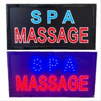 LED Sign "SPA MASSAGE" #ป้ายไฟประดับร้าน #ป้ายไฟLEDสำเร็จรูป #ป้ายLEDประหยัดไฟ ป้ายไฟ AC220V เพิ่มเอกลักษณ์สีสัน สวยงาม ขนาด 25x48x2cm