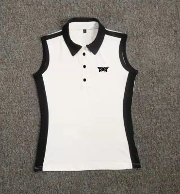 Summer golf clothing ladies sleeveless vest top sunscreen short-sleeved outdoor sports quick-drying T-shirt elastic clothing Malbon Titleist PEARLY GATES  Le Coq SOUTHCAPE Master Bunny❖▩