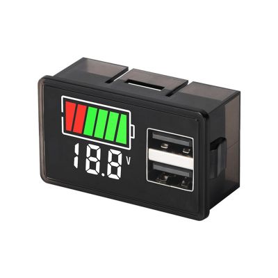 1 Piece Battery Charge Level Indicator Test Display LED Tester Voltmeter ,Dual USB DC 8-30V