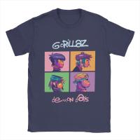 Music Band Gorillaz T Shirt for Men Cotton Funny T-Shirt O Neck Hip Hop Tees Short Sleeve Clothing Unique