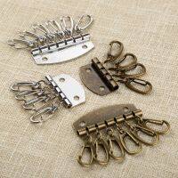 5pcs Compact Key holder Wallet Key Row Key Chain 4-6 Hooks Handmade Leather Craft Hardware DIY Accessories  Floaties