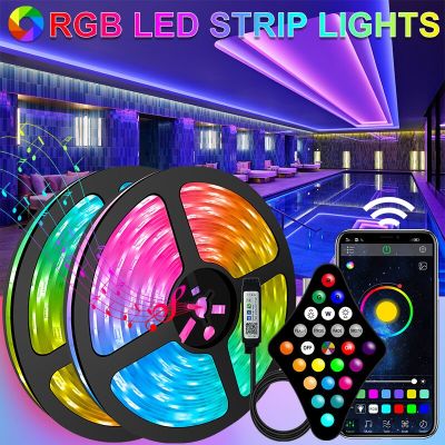 WiFi 5M-30M Led Strip Lights RGB 2835 5050 RGBWW Led Flexible Tape Bluetooth-compatible APP Control For Room Backlight Light LED Strip Lighting
