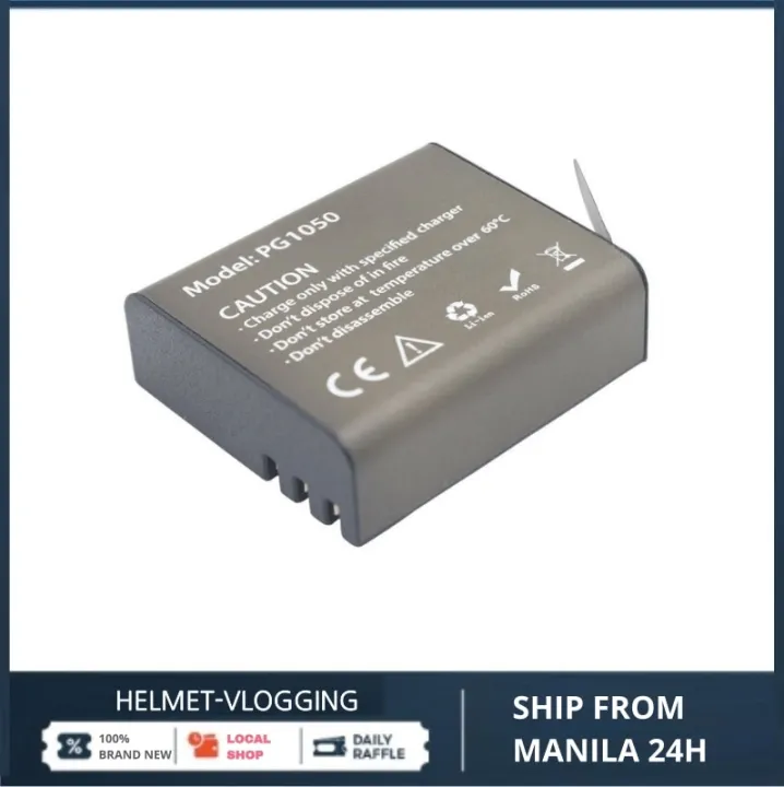 3.7V Liion Battery Rechargeable 1050mAh for 4k Action Camera Lazada PH
