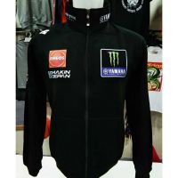 Super Premium: Monster Energy Yamaha MotoGP Racing Team Mens Long Sleeve Sweatshirt Full Zipper Jacket For Men Women