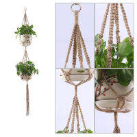 [Foocome]Macrame Handmade Plant Hanger Baskets Flower Pots Holder Balcony Hanging Decoration Knotted Lifting Rope Home Garden Supplies