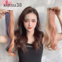 กิ๊บติดผมสี XINSU38หลากสี60ซม. สำหรับผมดัดลอนผู้หญิงหญิงสาวพร้อมคลิปสีวิกผมยาวชิ้นส่วนผมทำจากใยสังเคราะห์หมุดผมปลอมเดี่ยวผมต่อคลิป