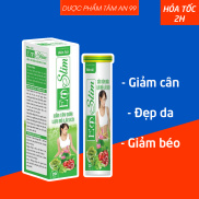 VIên sủi Eco Slim cần tây dứa lựu đỏ lá sen giúp giảm béo, giảm cân