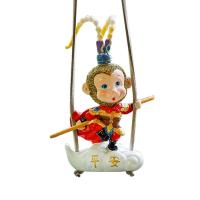 Swing Car Dangle Pendant Cartoon Monkey King on Somersault Cloud Car Pendant Resin Lucky Charm Car Interior Decorations for Backpack Auto Rearview Mirror compatible