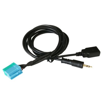 3.5mm USB Audio Aux Cable Car Radio Adapter Cable Input Adapter Connection Audio Cord ความยาว 1.5M