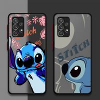 Nancy Electron】 Sarung Dof A14 A53 A54 Samsung Galaxy,A52 A13 A12 A51 A34 A21s A33 A71 A50ปลอกโทรศัพท์แข็ง Lilo Stitch การ์ตูนน่ารัก