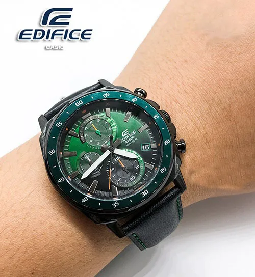 casio edifice green dial