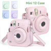 Fuji Instax ฝาปิดสีทึบ Mini12ทำจากหนัง PU ที่ฝาครอบป้องกันป้องกันรอยขีดข่วน Tali Bahu กระเป๋าเก็บของ