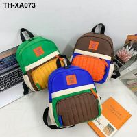 2023 new kindergarten schoolbag male and female baby Korean version of the contrast childrens backpack parent-child outdoor travel