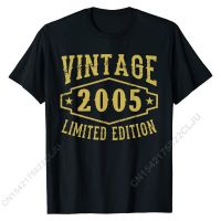 15th Birthday Party Shirt Vintage 2005 Teen Boys Girls Gift T-Shirt Rife Young Tshirts Cotton Tops Men Tees Family