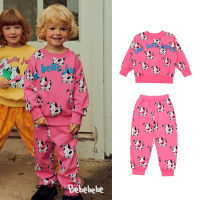 &amp;lt;พร้อมส่งกางเกง120&amp;gt;「สินค้าลิขสิทธิ์แท้」Iris kids New Autumn And Winter IKS041-IKP041 Pink Dalmatians set เสื้อเชิ้ต กางเกงขายาว ชุดเซ็ต เสื้อกันหนาว เสื้อผ้าเด็ก