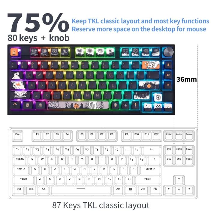 skyloong-gk75-dark-fairy-tales-80-keys-wireless-2-4g-hot-swappable-knob-gasket-programmable-mechanical-keyboards-for-windows-mac-basic-keyboards