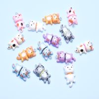 Cabochon Flatback Mini Kawaii Miniature Long Tailed Cat Pendant Charms Resin For Handmade Bracelets Necklace Earring DIY Jewelry DIY accessories and o