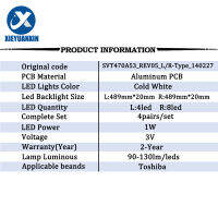 3V 1W 4คู่เซ็ต LED Backlight Strips สำหรับ TOSHIBA 47นิ้ว SVT470A53REV05R- Type140227 Back light Strip 47L6453DB 47L6453D
