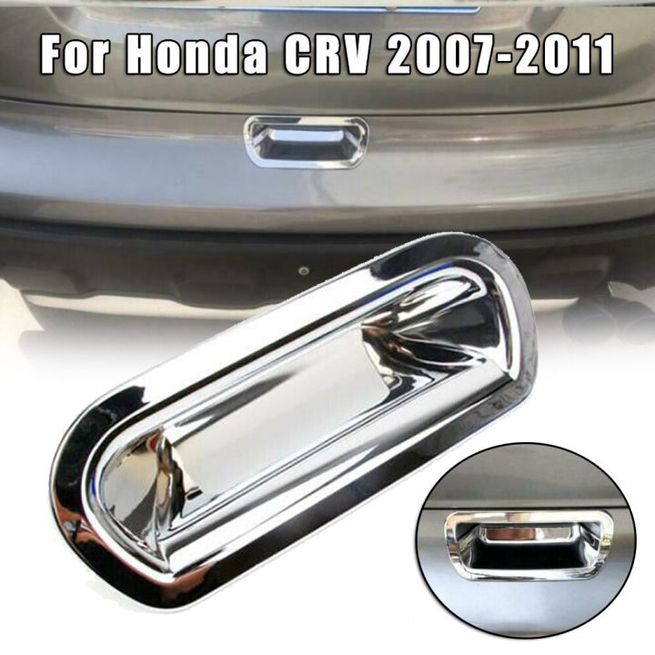 อุปกรณ์ตกแต่งรถที่จับประตูฝาหน้าฝาหลังกระโปรงรถสำหรับ-honda-crv-2007-2011-chrome-กระโปรงท้ายรถหลังประตูประตูขอบฝาครอบที่จับประตู