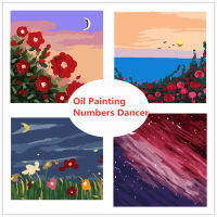 30x30เซนติเมตรจิตรกรรมโดยตัวเลขที่มีกรอบผ้าใบวาดดอกไม้สีชมพูที่ทันสมัยดิจิตอลจิตรกรรมของขวัญที่ไม่ซ้ำรูปภาพสี