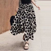 【CW】 Skirt 2021 New Piece Pattern Skirts Floral Ladies Fashion Commuting Mid Waist