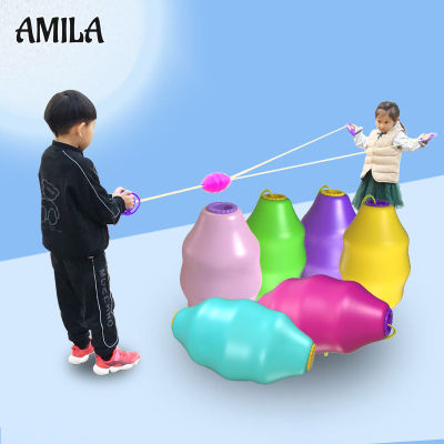AMILA ลูกบอลสำหรับผู้ใหญ่,ลูกบอลสำหรับฝึกซ้อมกีฬาชายหาดแบบอินเทอร์แอคทีฟสองชั้นของเล่นกลางแจ้งลูกบอลมือบีบแรลลี่บอล