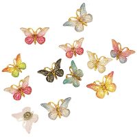 ▼ 12 Pcs Desk Accessory Accessories Women Butterfly Shaped Push Pin Pushpins Multifunction Small Compact Thumbtacks Acrylic Miss