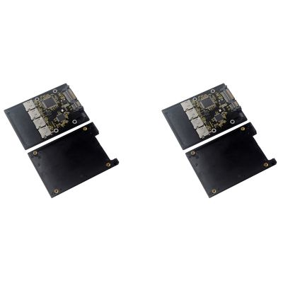 2X 2.5 Inch 4 TF to SATA Adapter Card, Self-Made SSD Solid State Drive, for Micro-SD to SATA Group RAID Card