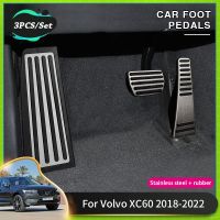 ที่เหยียบรถยนต์สำหรับ Volvo XC60อุปกรณ์เสริม2022 ~ 2018รถไม่ลื่นไถลเบรกแก๊สอุปกรณ์เสริมรถยนต์เหยียบครอบคลุมที่วางเท้า