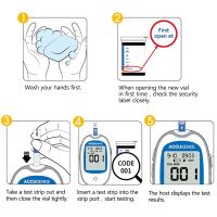 4In1เครื่องวัดน้ำตาลในเลือดมัลติฟังก์ชั่นการตรวจสอบระดับน้ำตาลในเลือดกรดยูริคคีโตไดอาหารชุดอุปกรณ์สำหรับโรคเกาต์เบาหวานที่มีแถบทดสอบและมีดพับ