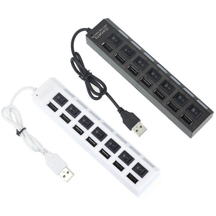 7-4พอร์ตusb-2-0อะแดปเตอร์ฮับตัวแยกเปิด-ปิดสวิทช์สำหรับpcแล็ปท็อปpc7-port-switch-hub-usb-hub-7-port-4พอร์ตเสียบปลั๊ก2-0