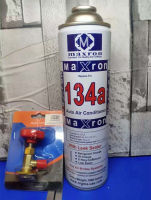 น้ำยาแอร์ R134A, refrigerant 1กระป๋อง 1000g+พร้อมวาล์วหัวเปิดปิดน้ำยา