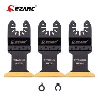 EZARC ช่องสั่นหลายใบมีดเครื่องมือช่องสั่นหลายไทเทเนียม3ชิ้น-อุปกรณ์เสริมสำหรับไม้วัสดุแข็งและตัดโลหะ