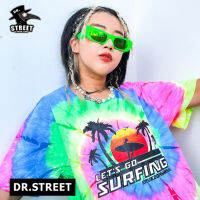 Dr.street เสื้อยืด เสื้อมัดย้อม ทรงโอเวอไซต์ แนวสตรีท 1zd