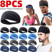 8-1PCS Ultra-Thin Yoga Headband Breathable Sweat Hair Band Sports Sweatband Gym Elastic Headband Outdoor Fitness Accessories