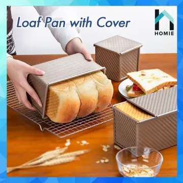 rectangular metal non-stick toast box bread