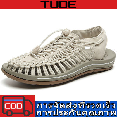 TUDE 2023 ☛จัดส่ง2-3วัน☚ รองเท้าคู่ รองเท้าแตะผู้ชายสายรัดส้นรองเท้าแตะสไตล์เชือกถักรองเท้าเดินป่าผู้ชายและผู้หญิง 35-44