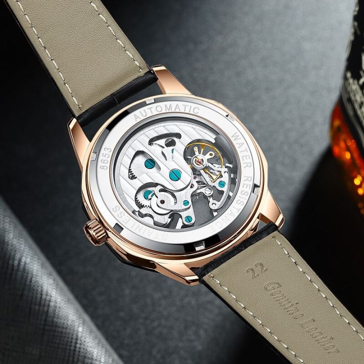 นาฬิกากลไกอัตโนมัตินาฬิกาสำหรับผู้ชายนาฬิกา-ailang-เทรนด์แฟชั่นของผู้ชายนาฬิกาแบรนด์ชั้นนำกันน้ำมีแสงกลวงสว่างใหม่