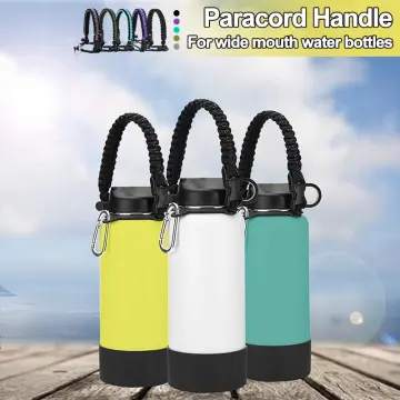 Paracord Handle Shoulder Strap for Hydro Flask Wide Mouth Water Bottles  12oz - 64 Oz Bottle Strap for Hiking Camping Accessories