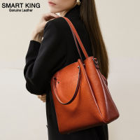 Smart King 2023ใหม่กระเป๋าถือหนังความจุขนาดใหญ่วัวแท้กระเป๋าพาดลำตัวสำหรับผู้หญิงสะพายไหล่แฟชั่น2150