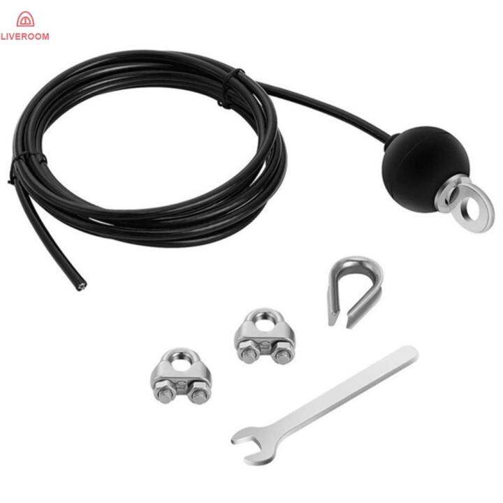 【LIVEROOM】 100kg DIY Cable Gym Steel Wire Rope 5mm Thickness Black 4M Multi Gym Cable Cross