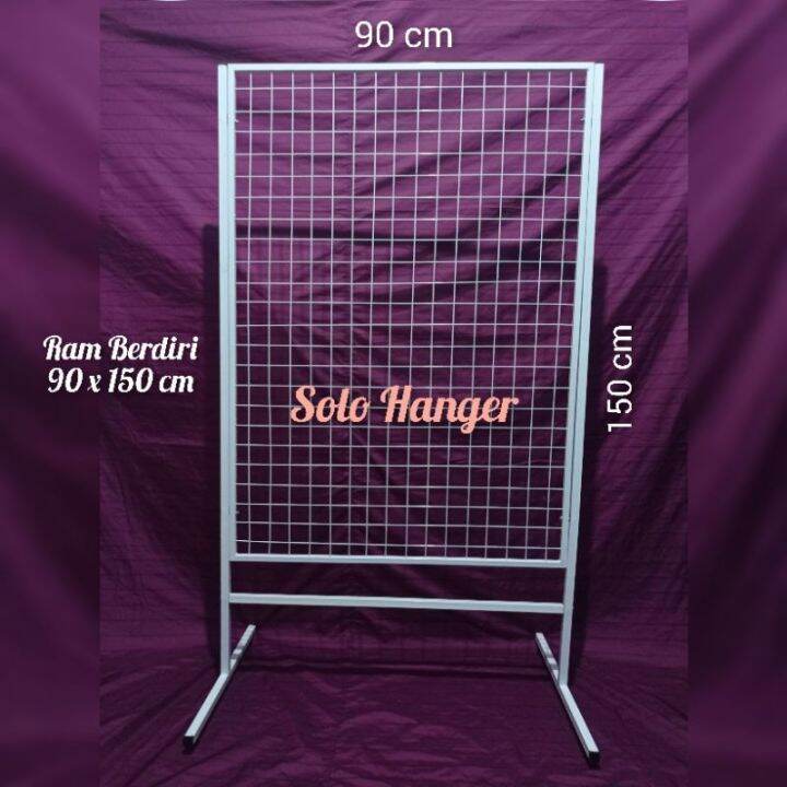 Ram Berdiri Wiremesh Aksesoris 90 x 150 cm Putih Tebal Standing Rak