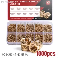 Brass Insert Nut Assortment Set M2 M2.5 M3 M4 M5 M6 Thread Knurled Heat Metal Female Injection Inserts Nuts Kit 500/830/1000pcs