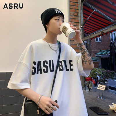 ASRV เสื้อยืดผู้ชาย เสื้อผ้าผู้ชาย t shirt for men เสื้อยืดแขนสั้นผ้าฝ้าย100% แขนห้าสำหรับทั้งหญิงและชายเสื้อแบบหลวมอเนกประสงค์หล่อ